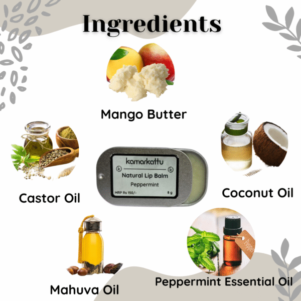 Natural Lip Balm - Peppermint {10 g} - Image 2