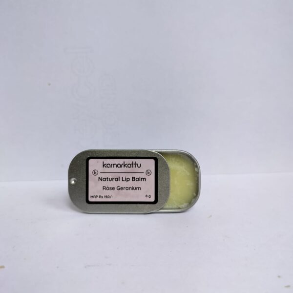 Natural Lip Balm - Rose Geranium {10 g} - Image 4