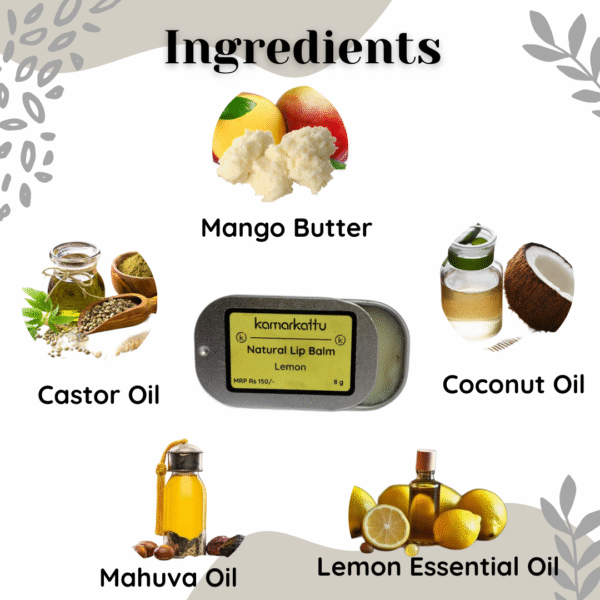Natural Lip Balm - Lemon {10 g} - Image 3
