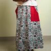 Cotton skirt : Long - white with captions - Image 2