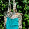 Cotton tote bag - long - with pockets - Image 2