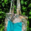 Cotton tote bag - long - with pockets - Image 3