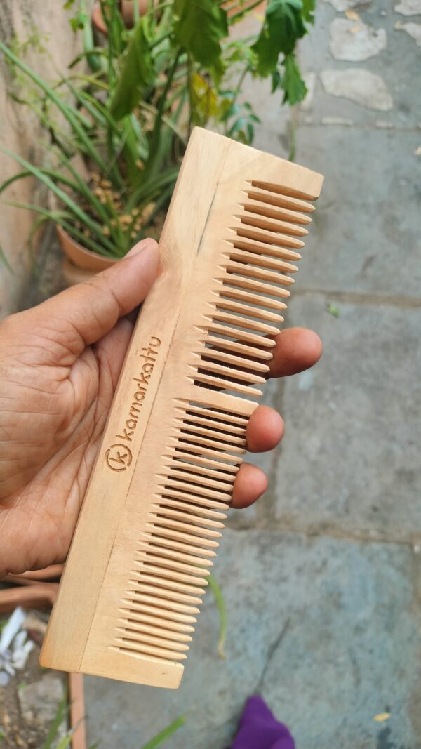 Neem comb - large : Dual teeth - Image 2